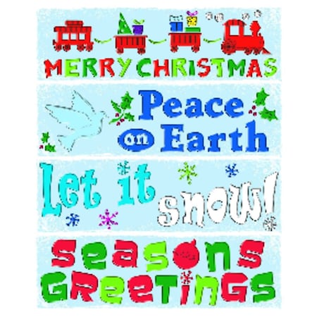 Impact Innovations IG Design Multicolored Christmas Window Clings 3 in. IG128389